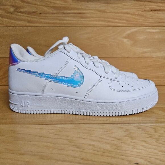 Nike Other - Nike Air Force 1 GS Digital Swoosh White Multi-Color Black CW1577-100